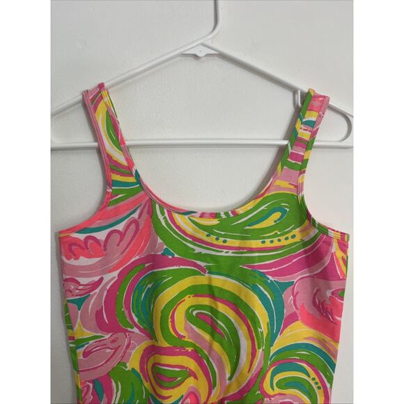 Lilly Pulitzer S Tank‎ Top Flamingo Pink Orange Floral Print Summer Beach Tabbie - Picture 7 of 8
